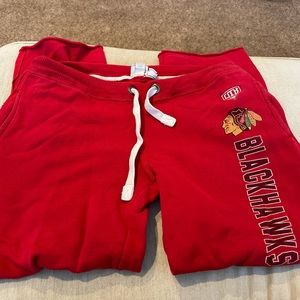 Chicago Blackhawks Red Sweatpants Size Small